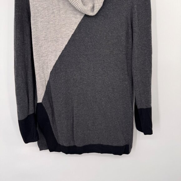 Grace Elements Womens Gray Black Colorblock Cowl Neck Sweater size large - Picture 5 of 12